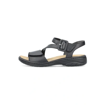 Abbildung von Rieker Riemensandalette, Damen, Größe: 39, Schwarz Schuhe