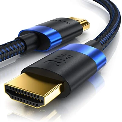 Abbildung von CSL 8K / 4K HDMI Kabel 2.1/2.0 2m @ 60Hz 120Hz 240Hz 48 Gbit/s 3D Ultra High Speed mit Ethernet TV Blu ray PS5 Xbox Series X Switch schwarz 2 Meter