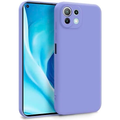 Abbildung von MyGadget Hülle für Xiaomi Mi 11 Lite 5G Zweilagige Handyhülle mit Kameraschutz Cover Innenfutter &amp; Silikon außen Flieder