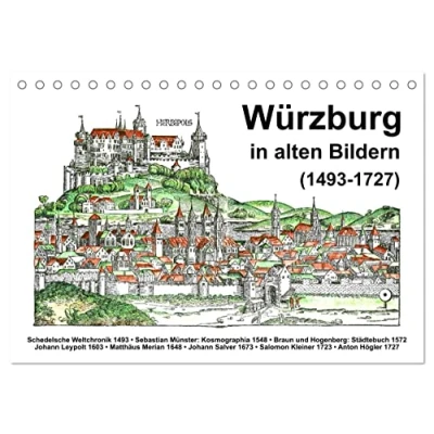 Abbildung von Würzburg in alten Bildern (Tischkalender 2025 DIN A5 quer), CALVENDO Monatskalender