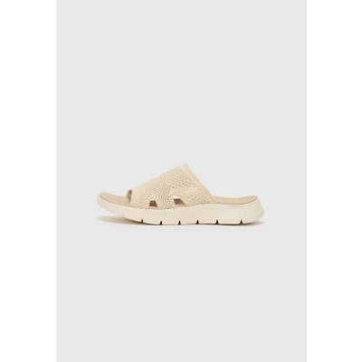 Abbildung von Skechers GO WALK FLEX Pantolette flach natural, Damen, Größe: 41, Natural Schuhe