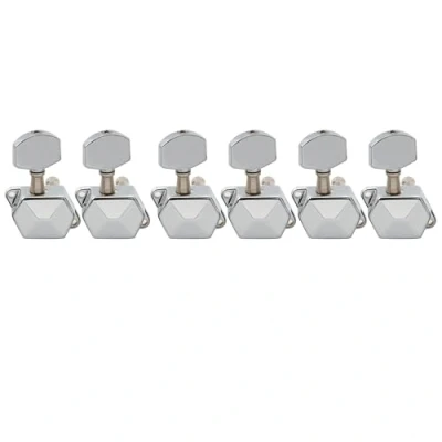 Abbildung von Musiclily Pro 6 in Line Semi Sealed Mechaniken Machine Heads Tuning Pegs Set für Strat/Tele Style E Gitarre, Schwarz