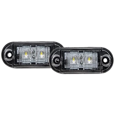 Abbildung von JUTTA 4/8/12 Stück Größenmarkierungsleuchte, 12/24 V IP65 weiße LED Seitenmarkierungsleuchte, universell für LKW, Anhänger, Van, Wohnwagen, Auto, Bus, Boot (4)