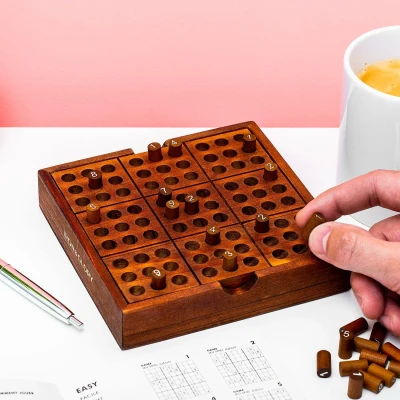Abbildung von Iron And Glory Deluxe Brettspiele, Holzbrettspiel Puzzle Sudoku Spiel, Wood, Braun, Einheitsgröße