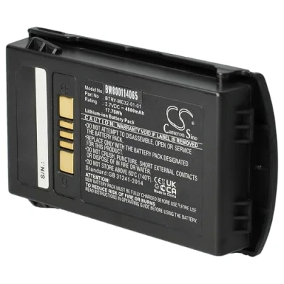 Abbildung von vhbw Akku kompatibel mit Motorola Symbol MC3200, MC32N0 Barcodescanner POS (4800 mAh, 3,7 V, Li Ion)