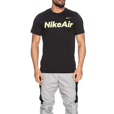 Abbildung von Nike Herren T Shirt M NSW AIR SS Tee, Black/(Volt), S, CK2232