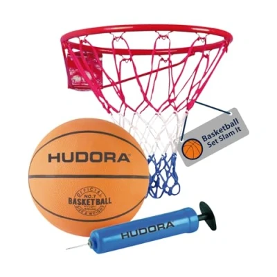 Abbildung von Hudora Basketballkorb Slam It (Set, 3 St., mit Ball und Pumpe)
