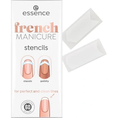 Abbildung von essence French MANICURE stencils, Künstliche Fingernägel, Nr. 01, Weiss, Expressergebnis, Manicure, Nanopartikel frei, 1er Pack (60pcs)