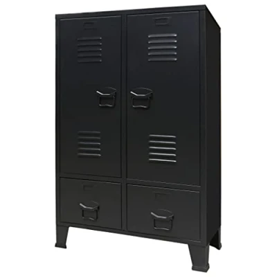 Abbildung von vidaXL Kleiderschrank Metall Industrie Stil 67x35x107cm Garderobenschrank