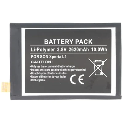 Abbildung von Akku kompatibel mit Sony XPERIA L1, Li Polymer, 3,8V, 2620mAh, 10,0Wh, built in, ohne Werkzeug