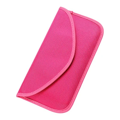Abbildung von DUBENS Faraday Tasche für Telefone, RFID Blockierung Pouch Key Fob Protector Signal Blocking Handy Datenschutz und Autoschlüssel FOB, Karte Schutz (Rose Rot)