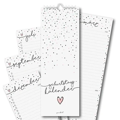Abbildung von younikat ewige Kalender Geburtstagskalender Konfetti Motiv I 105 x 297 mm dv_665