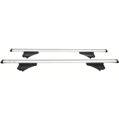 Abbildung von FISCHER Relingträger CrossLine XL, für Fahrradträger, Dachboxen oder Skihalter, integrierte Dachreling, Tragkraft 75 kg, vormontiert, inklusive Schloss, Barrenstärke 45 x 28 mm, Barrenlänge 131 cm