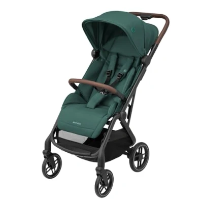 Abbildung von Maxi Cosi Soho Kinderwagen, 04 Jahre, 022 kg, ultrakompakt Buggy, Automatischen Einhand Klappmechanismus, Geräumiger Sitz, 3 Liegepositionen, flache Liegeposition, Essential Green