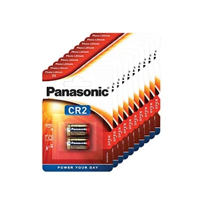 Abbildung von Panasonic CR2 zylindrische Lithium Batterie für leichte Geräte mit hohem Energiebedarf wie Rauchmelder, Alarmanlage, Stirnplampe, Kameras, 3V, 10 Packungen (20 Stück)