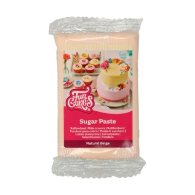 Abbildung von FunCakes Rollfondant Natural Beige: Einfach zu verwenden, glatt, flexibel, weich und biegsam, perfekt zum Dekorieren von Kuchen, Halal, koscher glutenfrei, 250 g