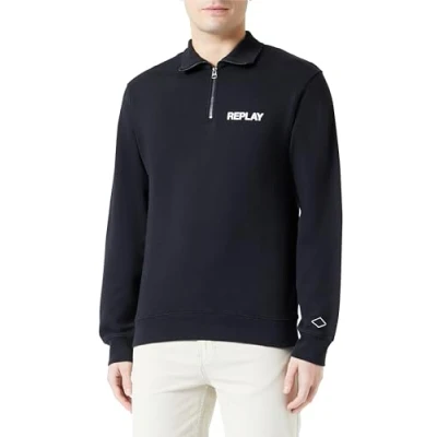 Abbildung von Replay Troyer Sweatshirt, Herren, Größe: Large, Black