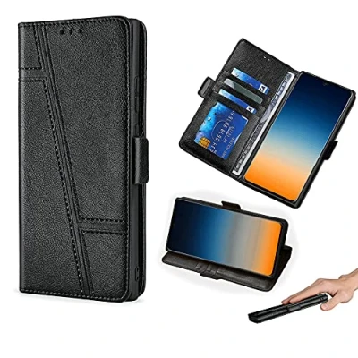 Abbildung von HUAYIJIE GKLTCK Flip Case für ZTE A7030 Hülle Handy Ständer Cover Schwarz