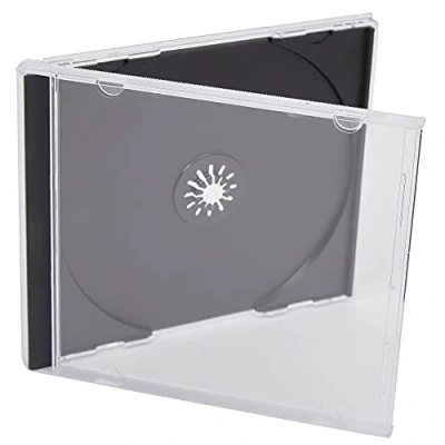 Abbildung von CD /DVD Einzelhüllen 10,4 mm Hüllen für 1 Disc mit schwarzem Tray (50 Stück) Marken Dragon Trading®