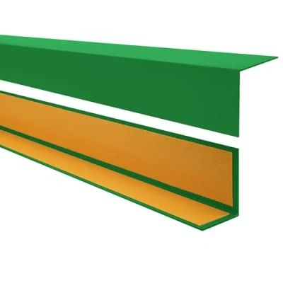 Abbildung von Quest PVC Winkelprofil Kunststoff Selbstklebend Kantenschutz Eckenschutz Eckleiste Winkelleiste, 15x15mm, 150cm, grasgrün