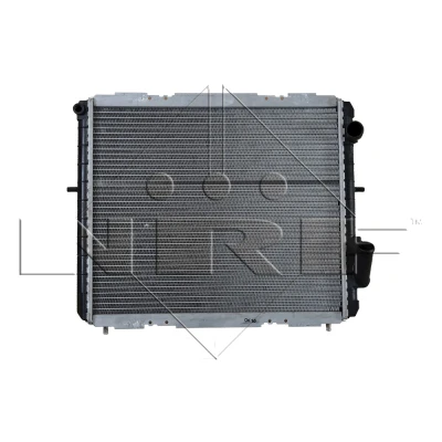 Abbildung von NRF 507345 Kühler, Motorkühlung Aluminium 460 386 34 mit Anbauteilen Kühlrippen gelötet RENAULT: CLIO 1