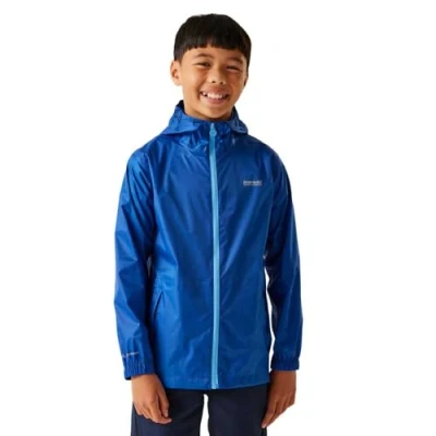 Abbildung von Kinder Wandern Jacke wasserdicht. leicht Bright Green