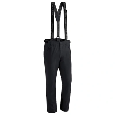 Abbildung von Maier Sports Anton Slim, Enganliegende Herren Skihose, Wasserdichte Schneehose, Stretchmaterial und verstellbarer Bund, PFC frei, mTHERM Wattierung &amp; mTEX Wetterschutz, Schwarz, Gr. 56 (W39/40/L32)