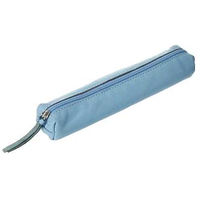 Abbildung von Clairefontaine 410151C Schlampermäppchen Slim, aus Lammleder, 19,5 x 2,5 4cm, 1 Stück, Blau
