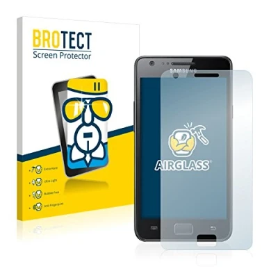 Abbildung von BROTECT Schutzglas für Samsung Galaxy S2 Schutzfolie Panzer Folie Glas [Extrem Kratzfest 9H, Anti Fingerprint, Ultra Transparent]
