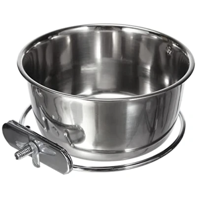 Abbildung von Kerbl Edelstahlnapf 12 cm Schraubbefestigung für Nager 600ml