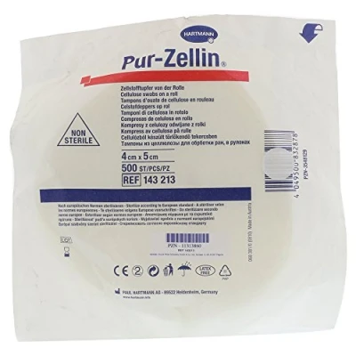 Abbildung von Pur zellin 4x5 cm unsteril Rolle zu 500 1 St