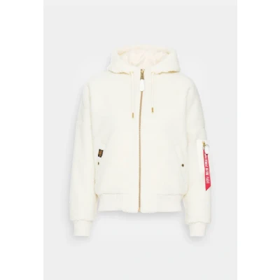 Abbildung von Alpha Industries Hooded Teddy Winterjacke, Damen, Größe: Large, Off white