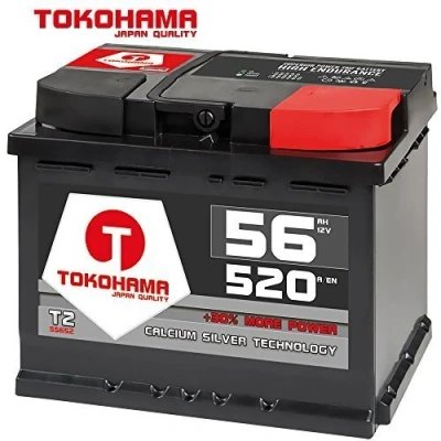 Abbildung von Tokohama Autobatterie 12V 56AH 520A/EN ersetzt 52Ah 53Ah 54Ah 55Ah 60Ah