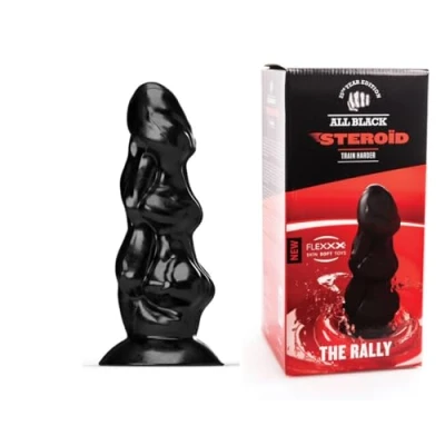 Abbildung von Triple Analplug Steroid The Rally 29,5x7,6 12,5cm mit Saugnapf, schwarz, realistisches Hautweiches Flexxx Material, Unisex