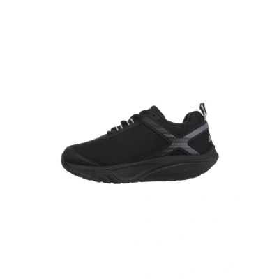 Abbildung von MBT Sport 4 III Damen Sneakers im modernen Stil. Anatomische und Bequeme Walking Sneakers. Physiologische Komfort Stabilitätsschuhe mit Wippensohle. Farbe Schwarz