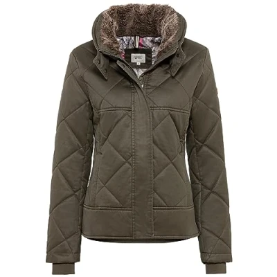 Abbildung von camel active MIT Stehkragen IM Vintage LOOK Winterjacke, Damen, Größe: 36, Dark khaki