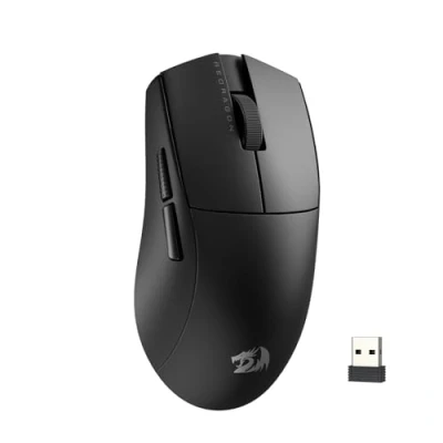Abbildung von Redragon M916 Kabellose Gaming Maus, 49G Ultra Light 8K DPI 2.4G Maus mit ergonomischem Griff, voll programmierbare Tasten, Software unterstützt DIY Keybinds &amp; DPI, Schwarz