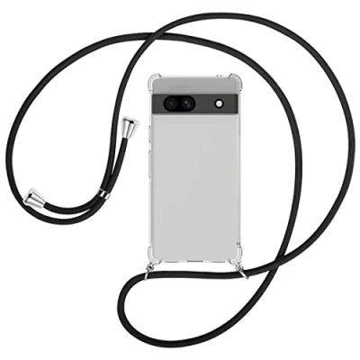 Abbildung von mtb more energy® Handykette kompatibel mit Google Pixel 7a schwarz Smartphone Hülle zum Umhängen Anti Shock Full TPU Case