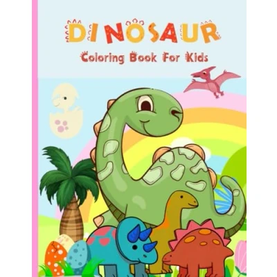 Abbildung von Cute dinosaur coloring book for kids: Fun and creative learn dino realistic 100 color pages