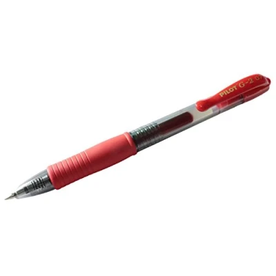 Abbildung von Pilot G207 Druck Gelschreiber mit Gummi Griffzone 0,7 mm Schreibspitze 0,4 Strichbreite 12 Stück rot