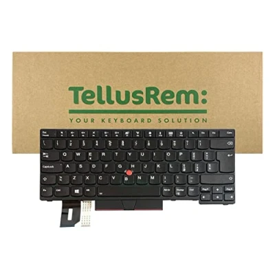Abbildung von TellusRem ersatztastatur Lenovo T480s Black IT Hintergrundbeleuchtung für Thinkpad T480s, T490, E490, L480, L490, L380, L390, L380 Yoga, L390 E480