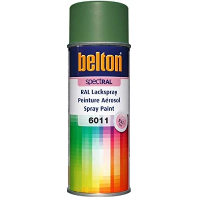 Abbildung von belton spectRAL Lackspray RAL 6011 resedagrün, matt, 400 ml Profi Qualität