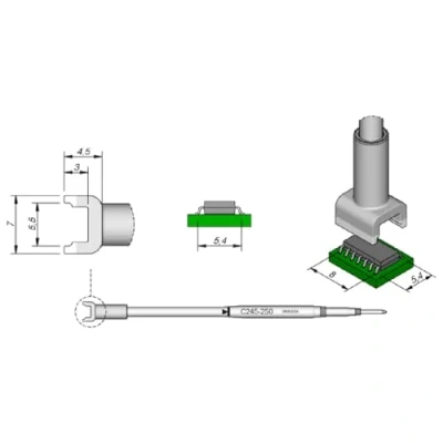 Abbildung von JBC Lötspitze Serie C245, Rundform, C245259/Ø 1,5 mm, gebogen C245259 (Lötkartusche Lötpatrone Loetspitze Loetkartusche Loetpatrone 2245 2045 bleifrei)
