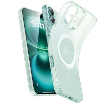 Abbildung von ESR für iPhone 16 Hülle, kompatibel mit MagSafe, Kameraschutz, stoßfeste dünne widersteht Vergilbung und Kratzern, magnetische Handyhülle 16, Zero Serie, Grün