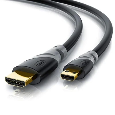 Abbildung von CSL 4K Micro HDMI 2.0 Kabel 3m auf 60Hz High Speed mit ECHT 3D und Ethernet Unterstützung Full HD, Ultra HD Ready,