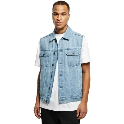 Abbildung von Urban Classics Weste, Herren, Größe: 5XL, Lighter washed