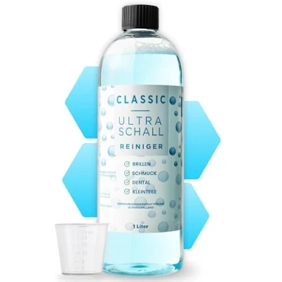 Abbildung von EyeAm Ultraschallreiniger, Konzentrat für Ultraschallgerät, Reinigung von Brillen &amp; Zahnersatz, Inkl. Brillenschaum (100ml) Gratis zum Testen