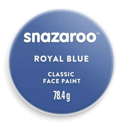 Abbildung von Snazaroo 1175344 Kinderschminke, hautfreundliche hypoallergene Gesichtschminke auf Wasserbasis, wasservermalbar, parabenfrei, 75ml Topf Leuchtendblau