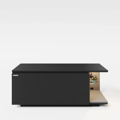 Abbildung von phoenix group AG Lowboard, Holz, Schwarz, 2 Türen