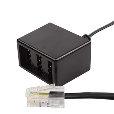 Abbildung von Analog Adapter/ Splitter RJ45 Stecker Western auf TAE NFN Buchse 0,15m